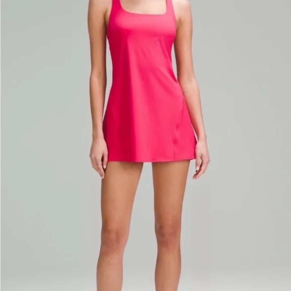 Lululemon Lightweight Bright Pink Tennis Dress Size 10 Cherry Mist